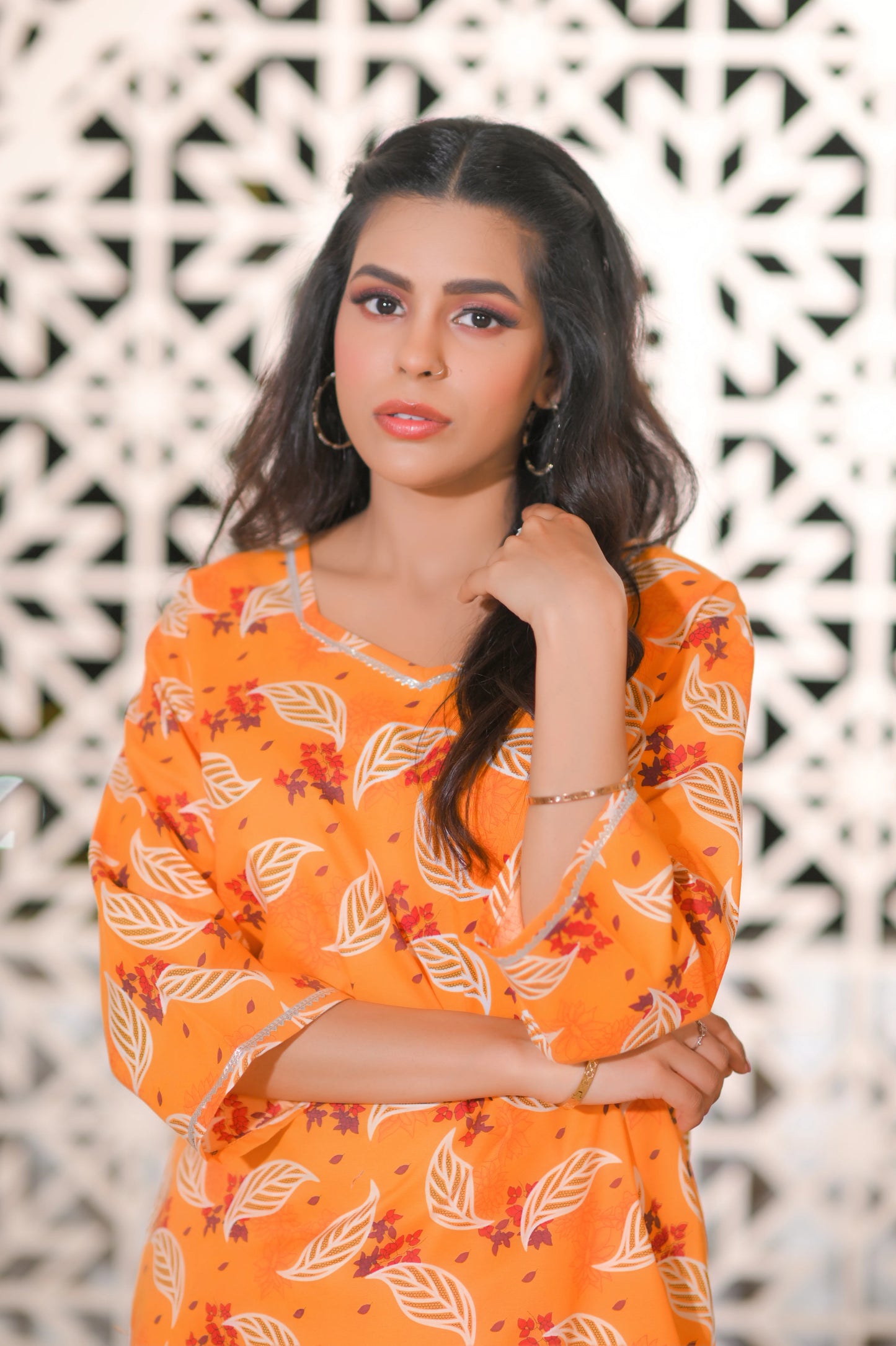 Autumn Leaf 2-Piece Cotton Suit.