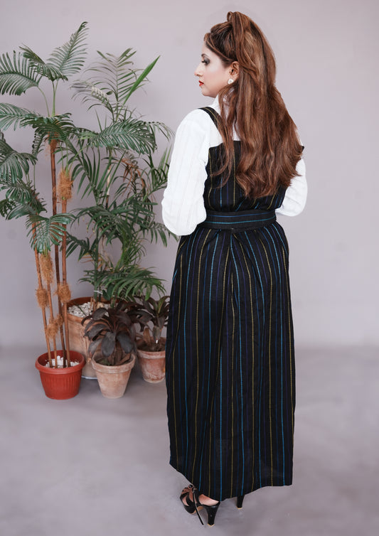 2 Pc Western Style Romper Black Colour Imported Cotton Fabric