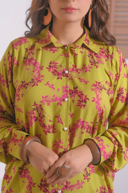 Olive Blossom Co-Ord Set.