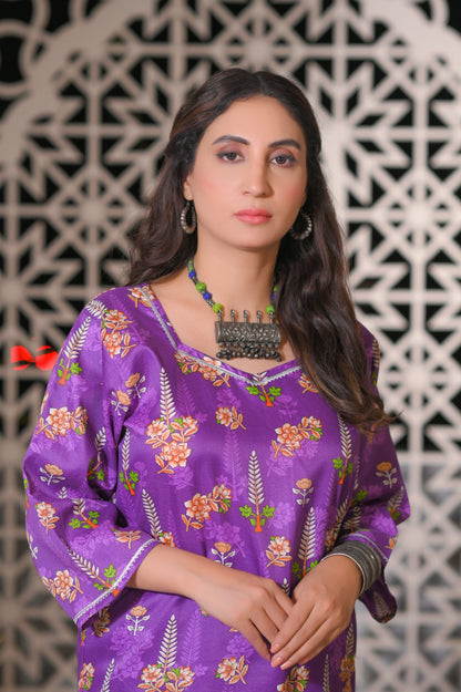 Purple Charm 2-Piece Cotton Suit.