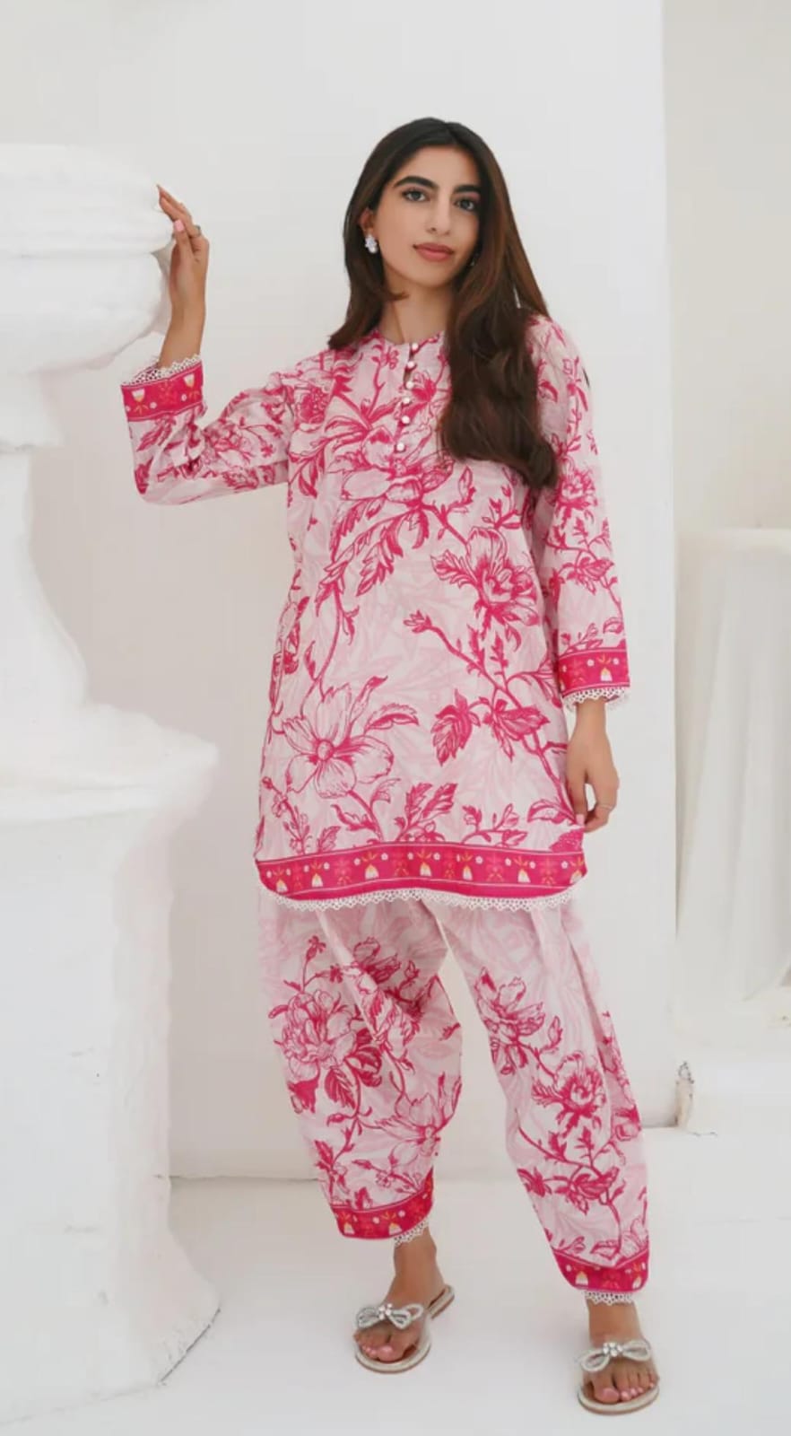 Rose Charm 2 Piece Swiss Premium Lawn