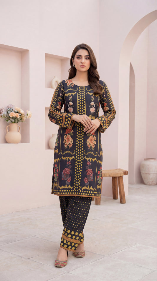 Vintage Flora Polka Dot Print – 2 Piece Co-ord Set