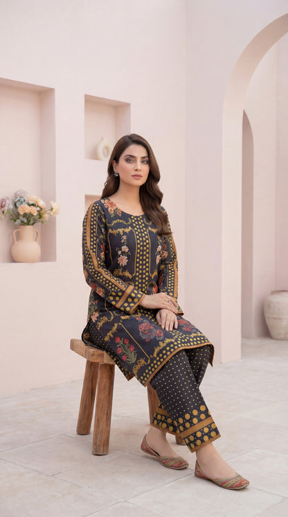 Vintage Flora Polka Dot Print – 2 Piece Co-ord Set