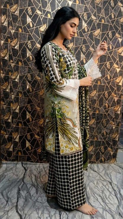 Tropical Fusion | Three-Piece Printed Lawn Suit