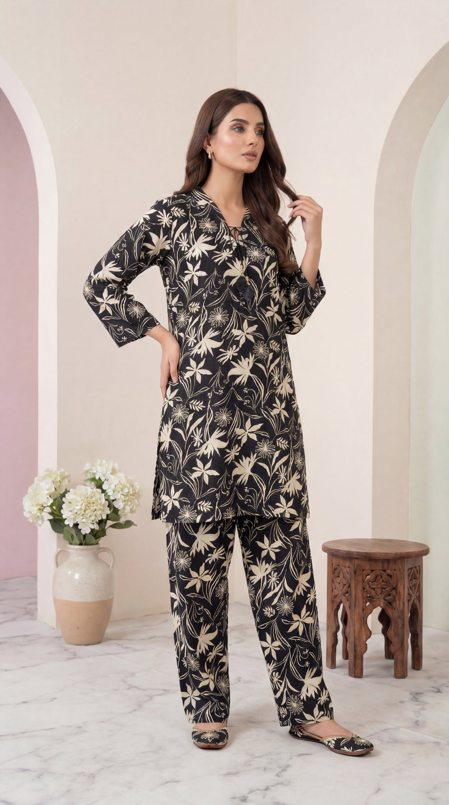 Midnight Garden Monochrome Co-ord Set