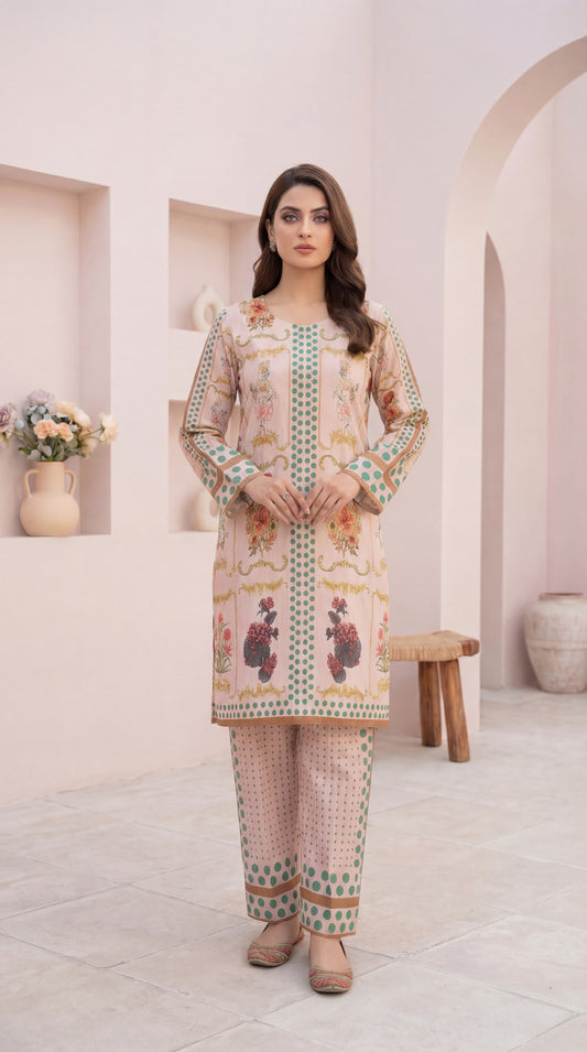 Blush Rose & Polka Dot Co-ord Set