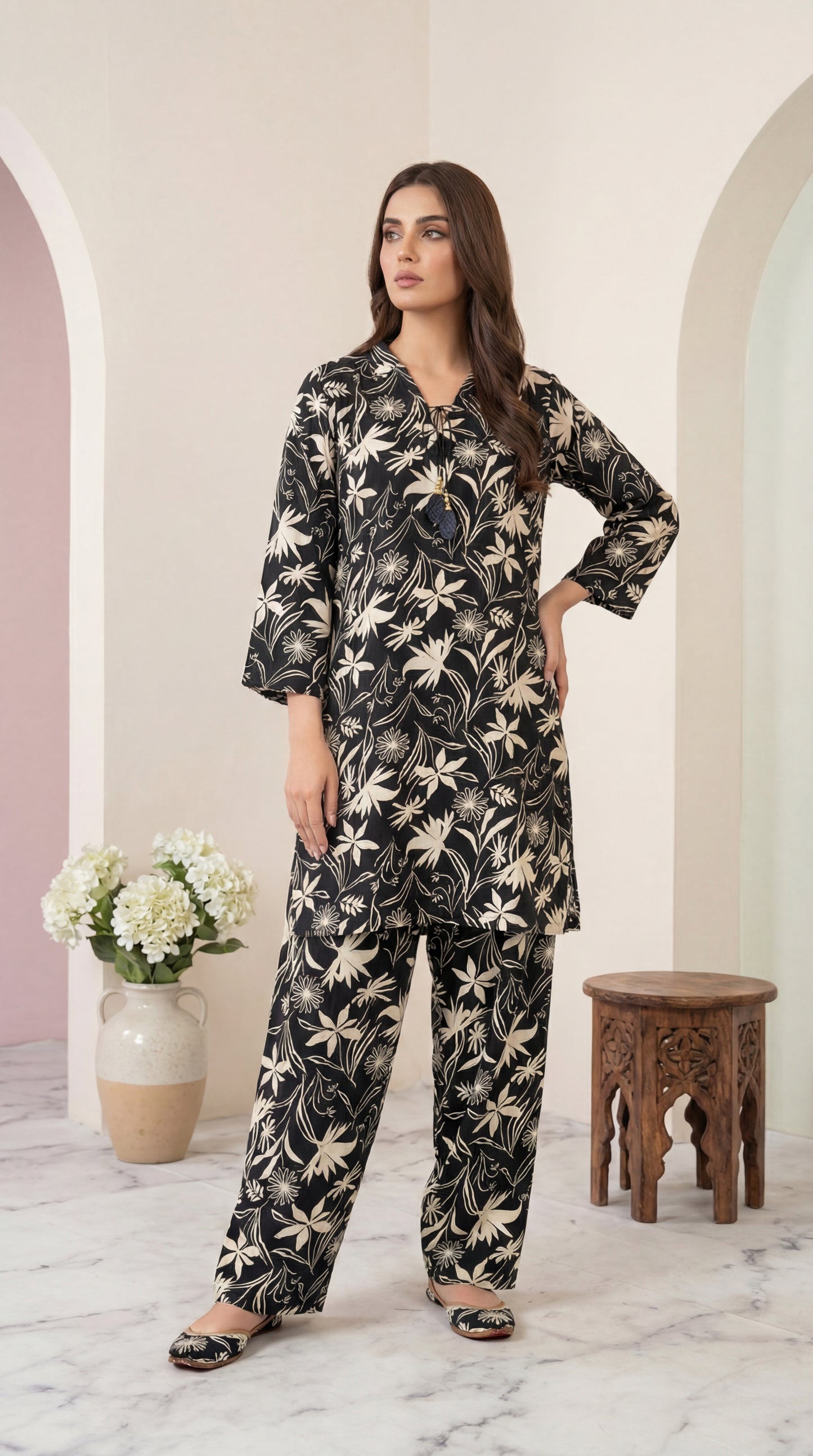 Midnight Garden Monochrome Co-ord Set